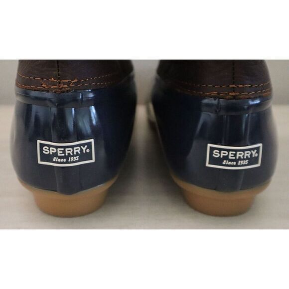 Sperry Top-Sider STS91175 Women's Sz 10M Tan/Navy Saltwater Duck Boots SIB - Picture 11 of 11